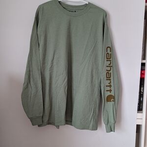Carhartt Olive Long Sleeve Tee with Logo